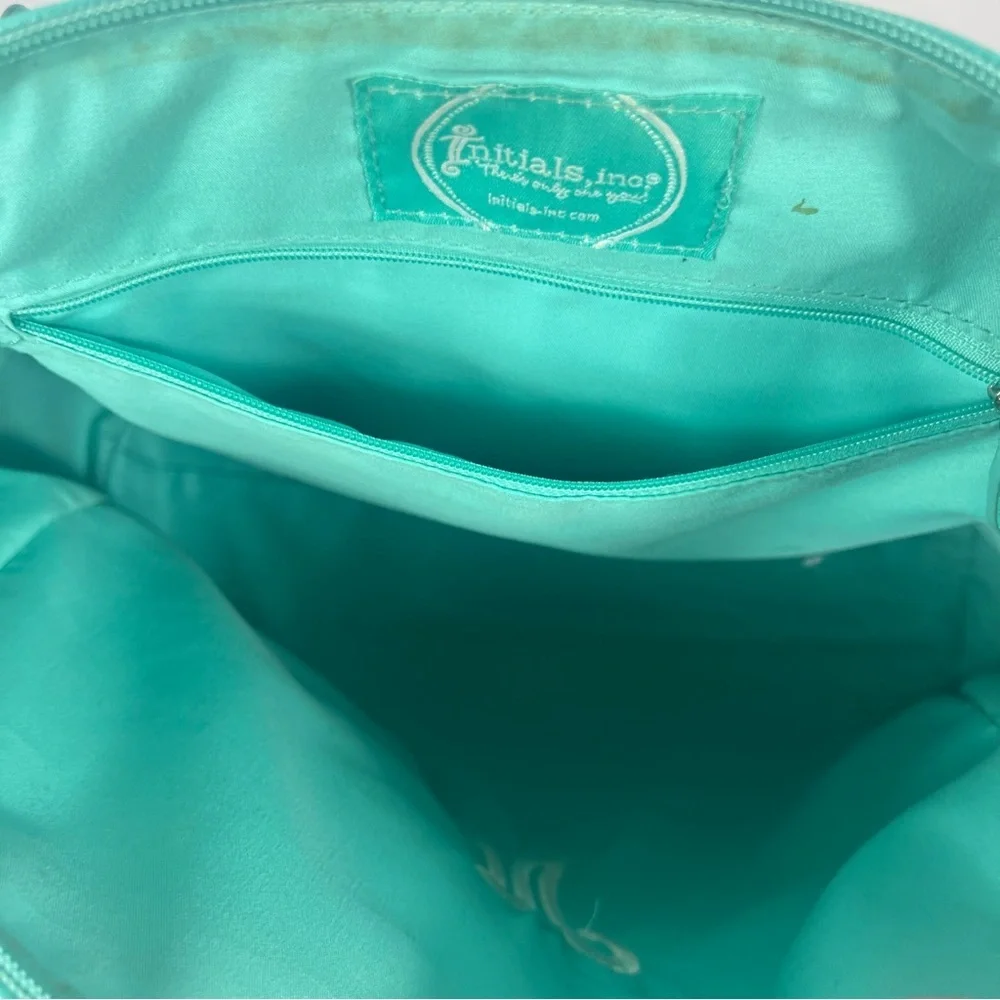 Initials Inc Chic Turquoise Satchel with Tassel Accent